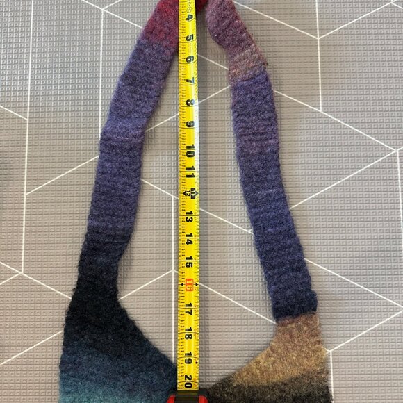 Vintage Handknit Felted Boho Multicolor Crossbody Bag - Picture 3 of 6